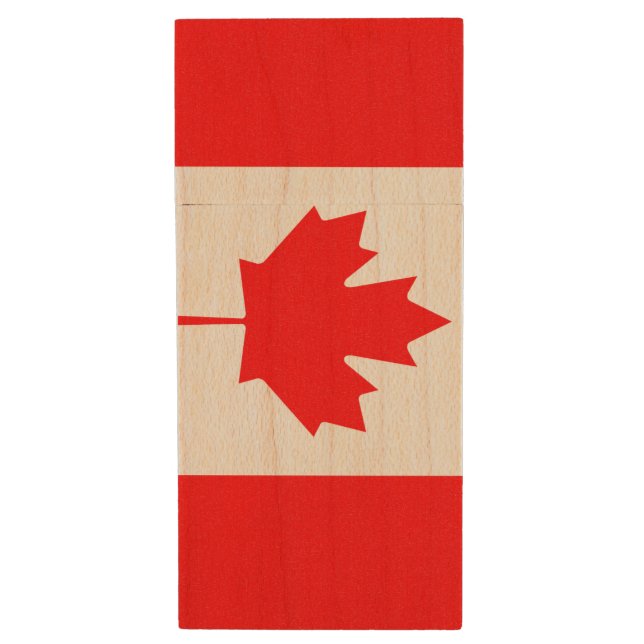 Canada Flag maple leaf flash drive (Front Vertical)