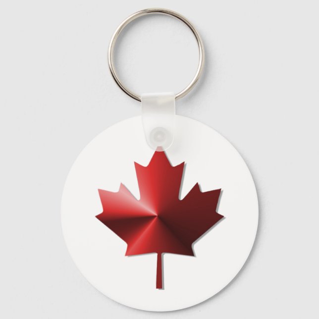 Canada Flag Maple Leaf Keychain (Front)