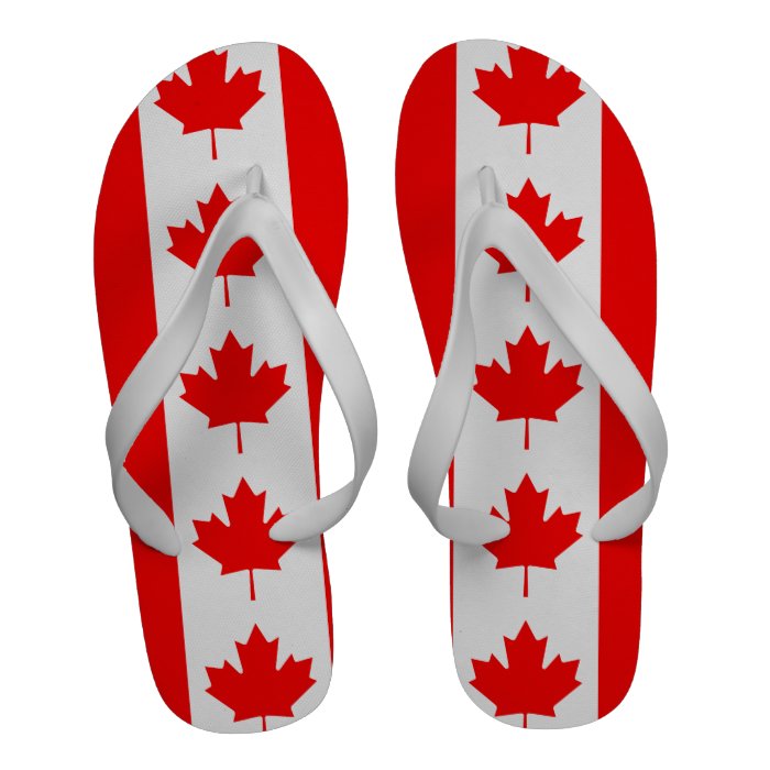 Canada Flag Maple Leaf O Canada Nation Symbol Icon Sandals