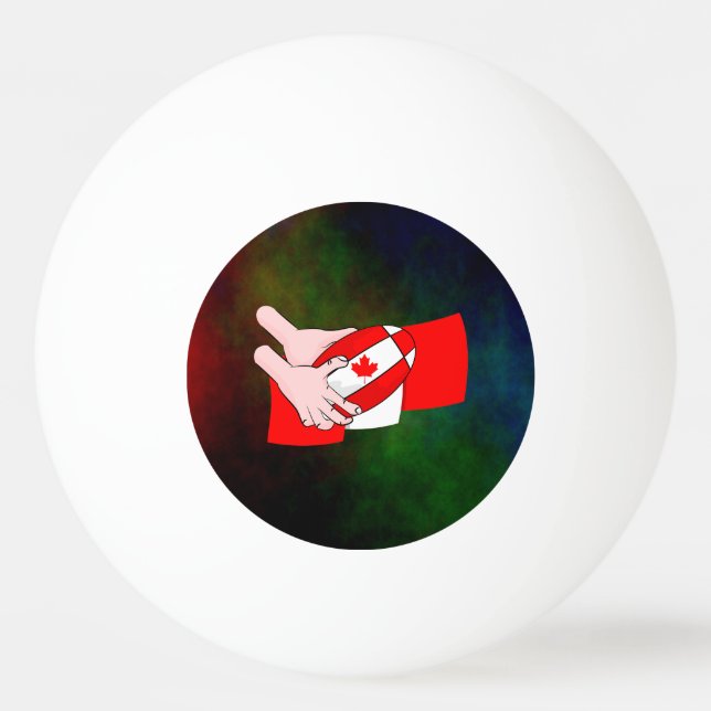Canada Flag Maple leaf Rugby Ball (Front)