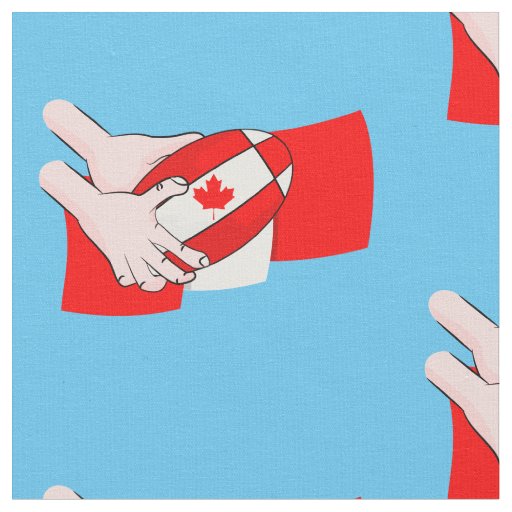 Canada Flag Maple leaf Rugby Ball Fabric