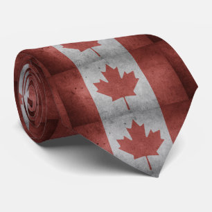 Canada Flag maple leaf Vintage Look Tie