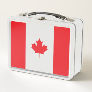 Canada flag metal lunch box