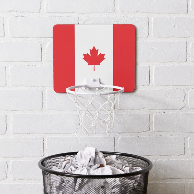 Canada flag mini basketball hoop (In Situ)