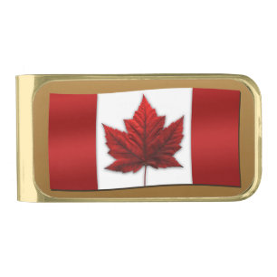 Canada Flag Money Clips Custom Canada Souvenirs Gold Finish Money Clip