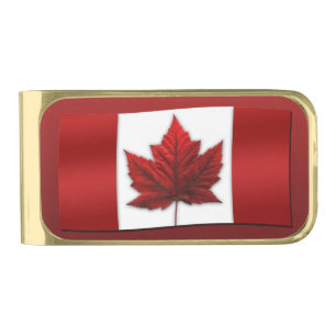 Canada Flag Money Clips Custom Canada Souvenirs Gold Finish Money Clip