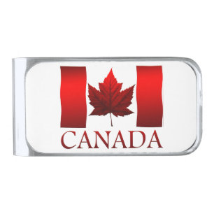 Canada Flag Money Clips Custom Canada Souvenirs Silver Finish Money Clip