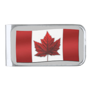 Canada Flag Money Clips Custom Canada Souvenirs Silver Finish Money Clip