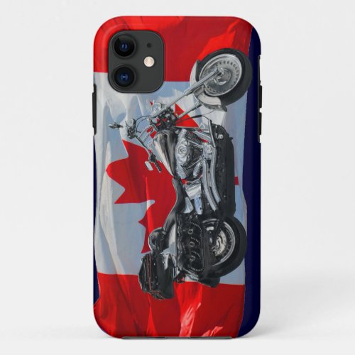 Canada Flag  Motorcycle Patriotic Phone Case