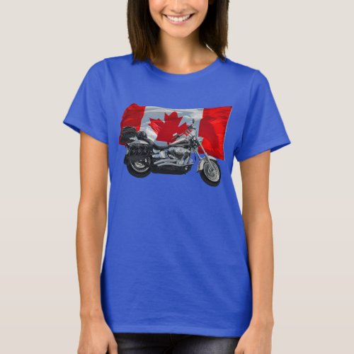 Canada Flag  Motorcycle Patriotic Shirt