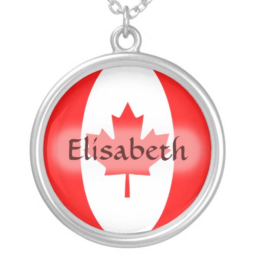 Canada Flag  Name Necklace