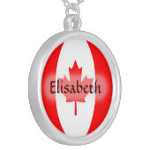 Canada Flag + Name Necklace (Front Left)