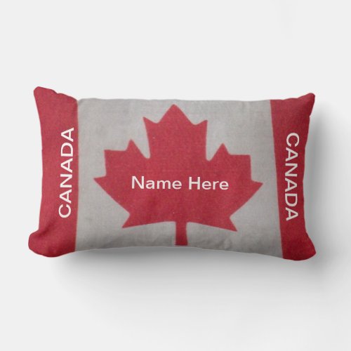 Canada Flag Name Pillow