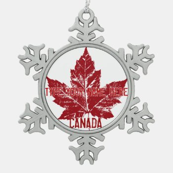 Canada Flag Ornament Personalized Canada Souvenir by artist_kim_hunter at Zazzle