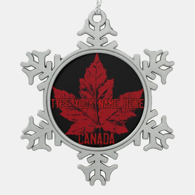 Canada Flag Ornament Personalized Canada Souvenir (Front)