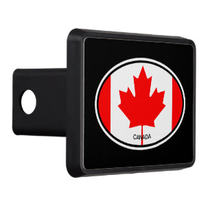 Canada flag oval car sign towing hitch cover