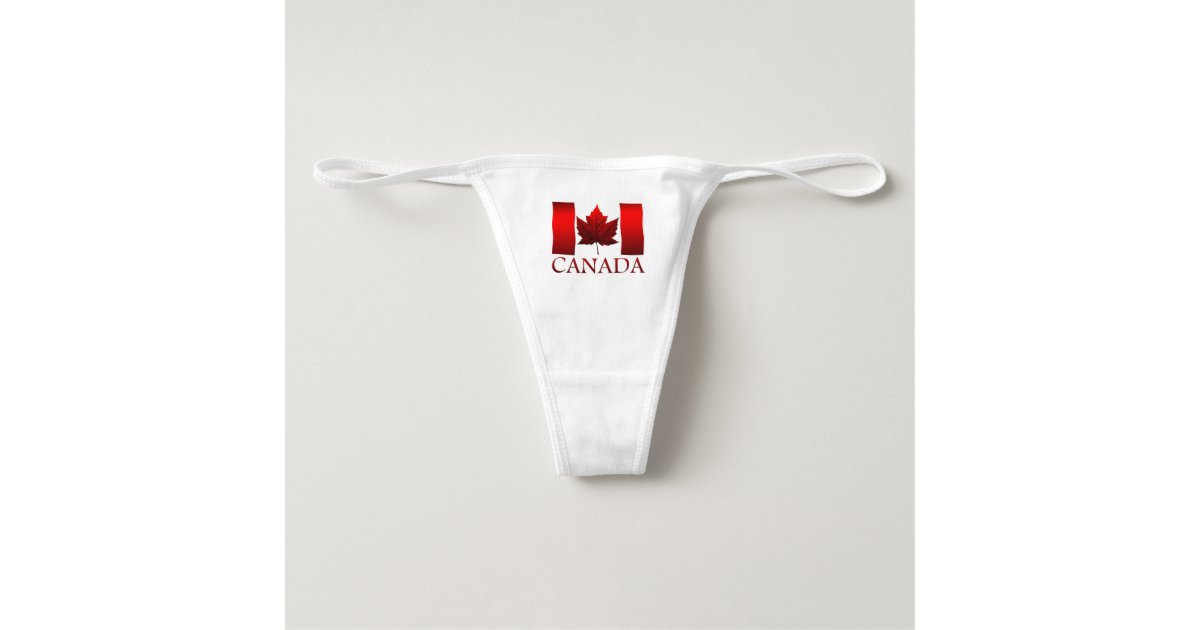 Canada Flag Panties Women's Canada Thong Underwear