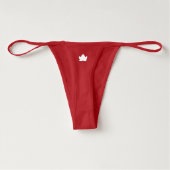 Canada Flag Panties Women's Canada Thong Underwear (Back)