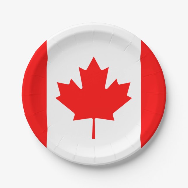 Canada flag Paper Plate (Front)