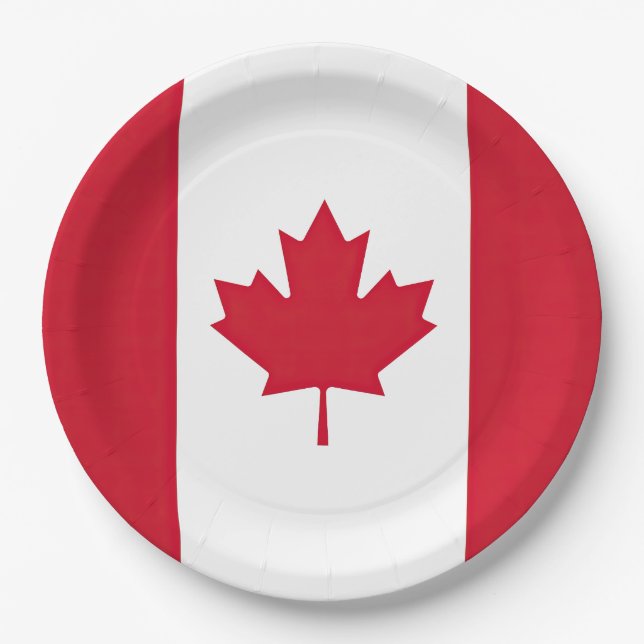 Canada Flag Paper Plates (Front)