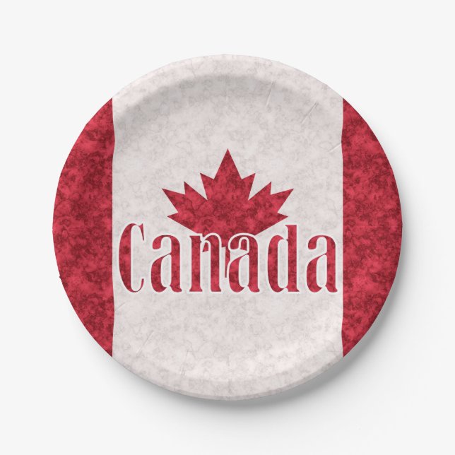 Canada, flag paper plates (Front)