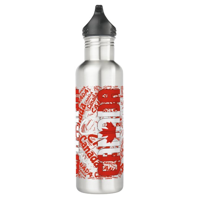 Canada Flag Patriotic Stainless Steel Water Bottle (Right)
