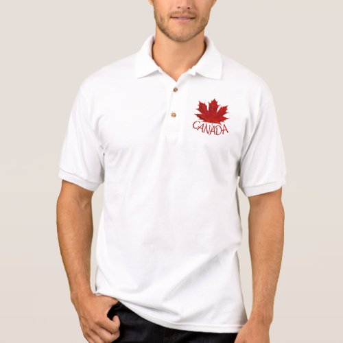 Canada Flag Polo Shirt Mens Canada Golf Shirt