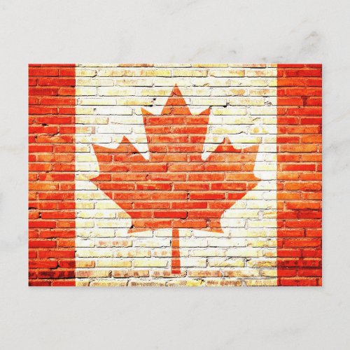 Canada flag postcard