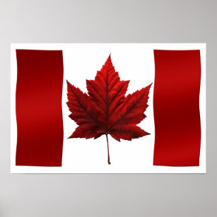 Flags Canadian Maple Leaf National Flag of Canada Cool Wall Decor Art Print  Poster 12x18