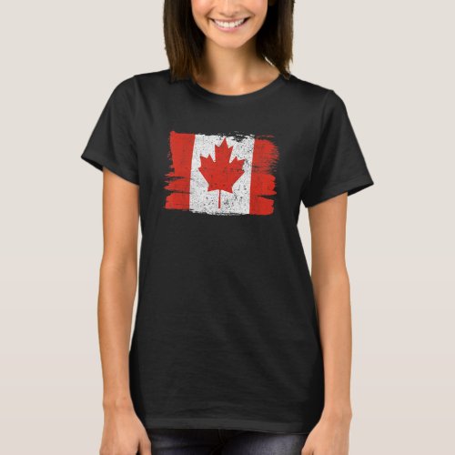 Canada Flag Pride Friendship Pride Peace Vintage R T_Shirt