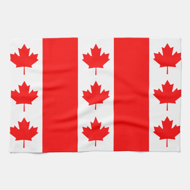 Canada Flag Proudly Canadian Oh Canada! Nation Towel (Horizontal)