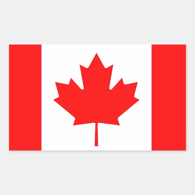 Canada Flag Rectangular Sticker (Front)