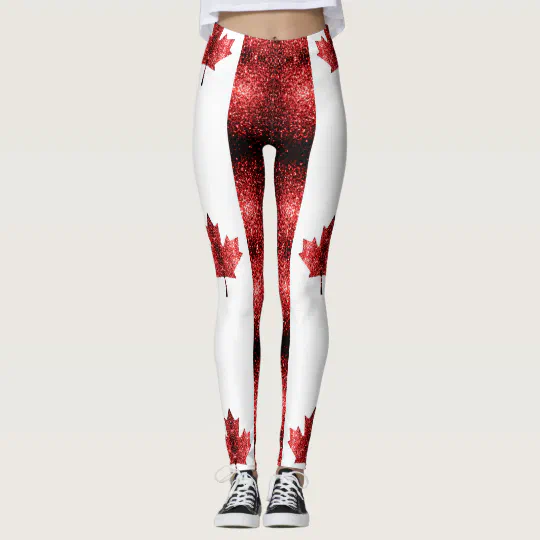 Canada Flag Leggings Perfect for Canada Day! 