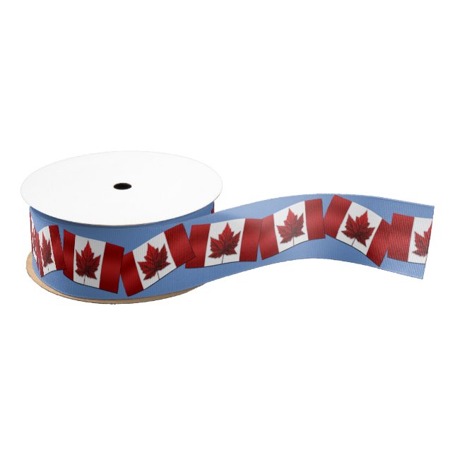 Canada Flag Ribbon Custom Canada Ribbon (Spool)