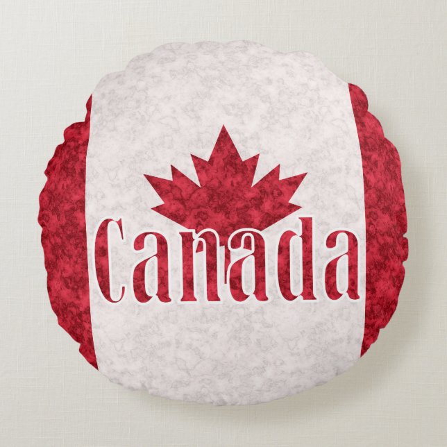 Canada, flag round pillow (Front)