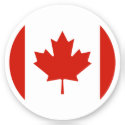 Canada Flag Round Sticker