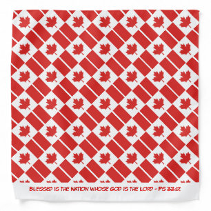 CANADA FLAG Scripture Neckerchief Cravat Bandana
