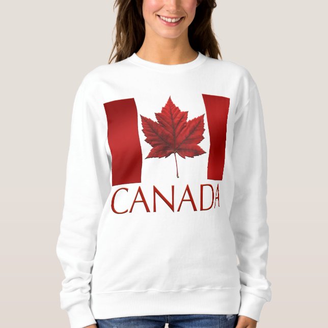 Canada Flag Shirts Women's Canada Sweatshirts (Front)