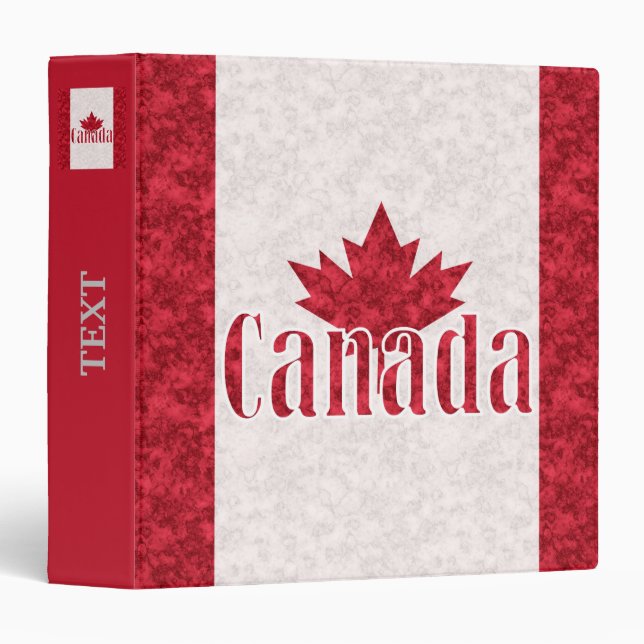 Canada, flag shower  3 ring binder (Front/Spine)