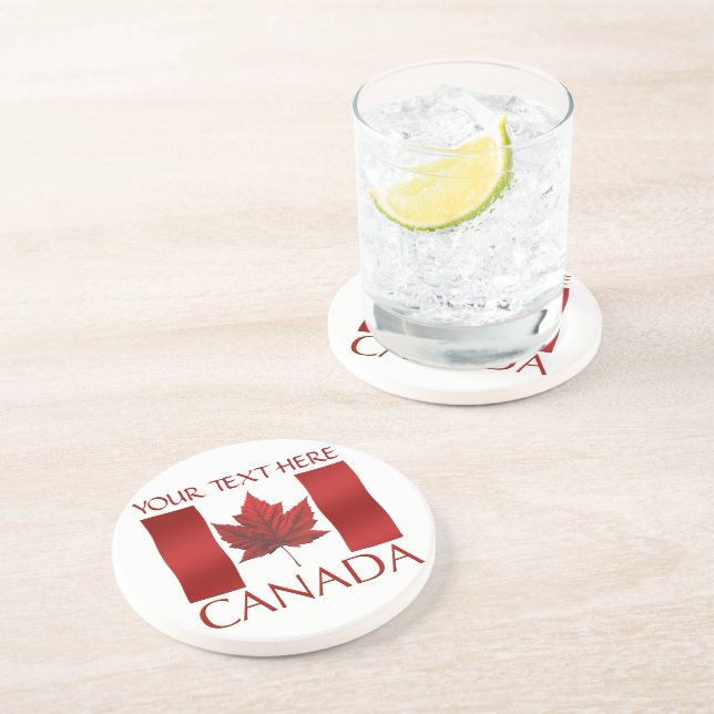Canada Flag Souvenir Coaster Custom Canada Gifts (Side)