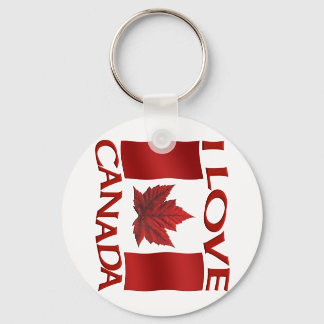 Canada Flag Souvenir Key Chain & Canada Maple Leaf (Front)