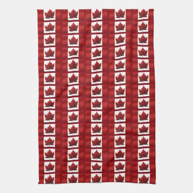 Canada Flag Souvenir Towel Canada Tea Towel Decor (Vertical)