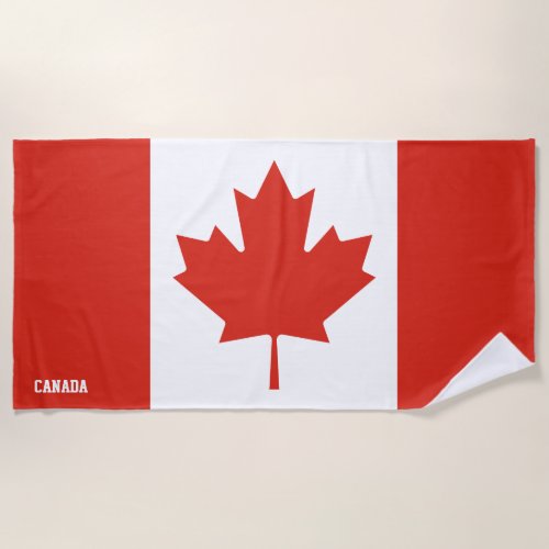 Canada Flag Splendid Patriotic Beach Towel