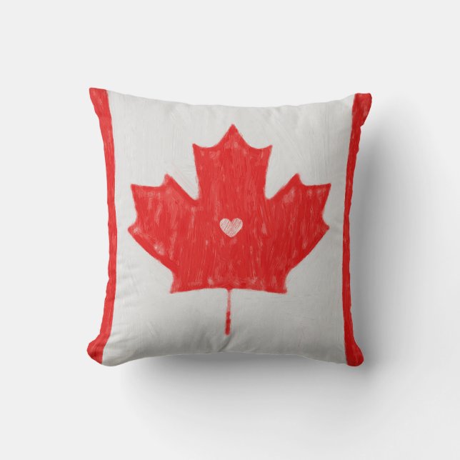 Canada Flag Square Pillow (Front)
