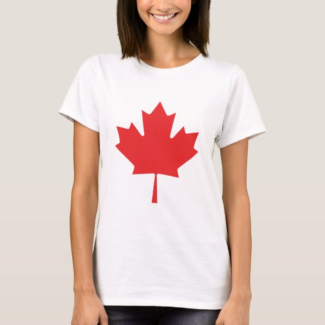 Canada Flag T-Shirt – Flat Sticker Design (Front)