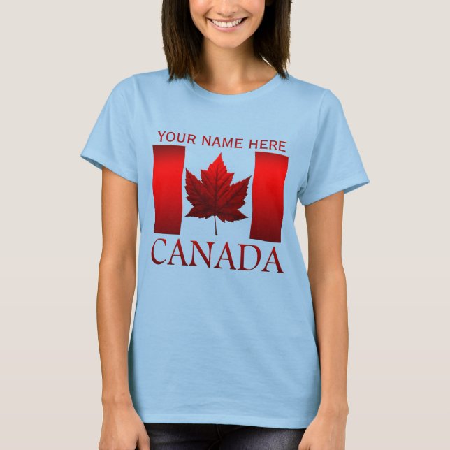 Canada Flag T-Shirt Personalized Women's Shirt (Front)