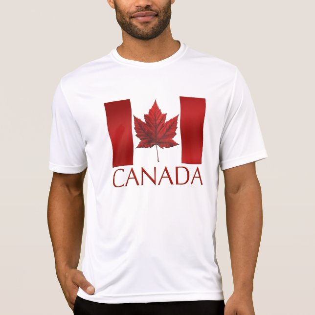 Canada Flag T-shirts Souvenirs Canada Sports Shirt (Front)