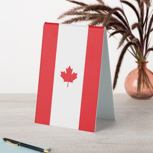 Canada flag table tent (In SItu (Table))