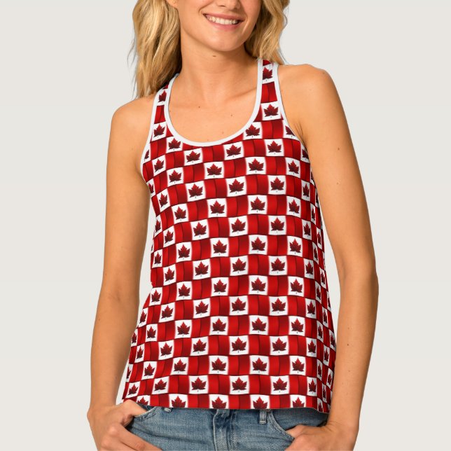 Canada Flag Tank Top Shirt Canada Souvenir Shirts (Front)