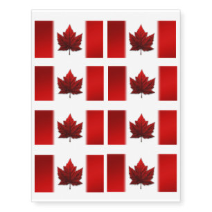 Canada Flag Temporary Tattoo Canada Flag Skin Art